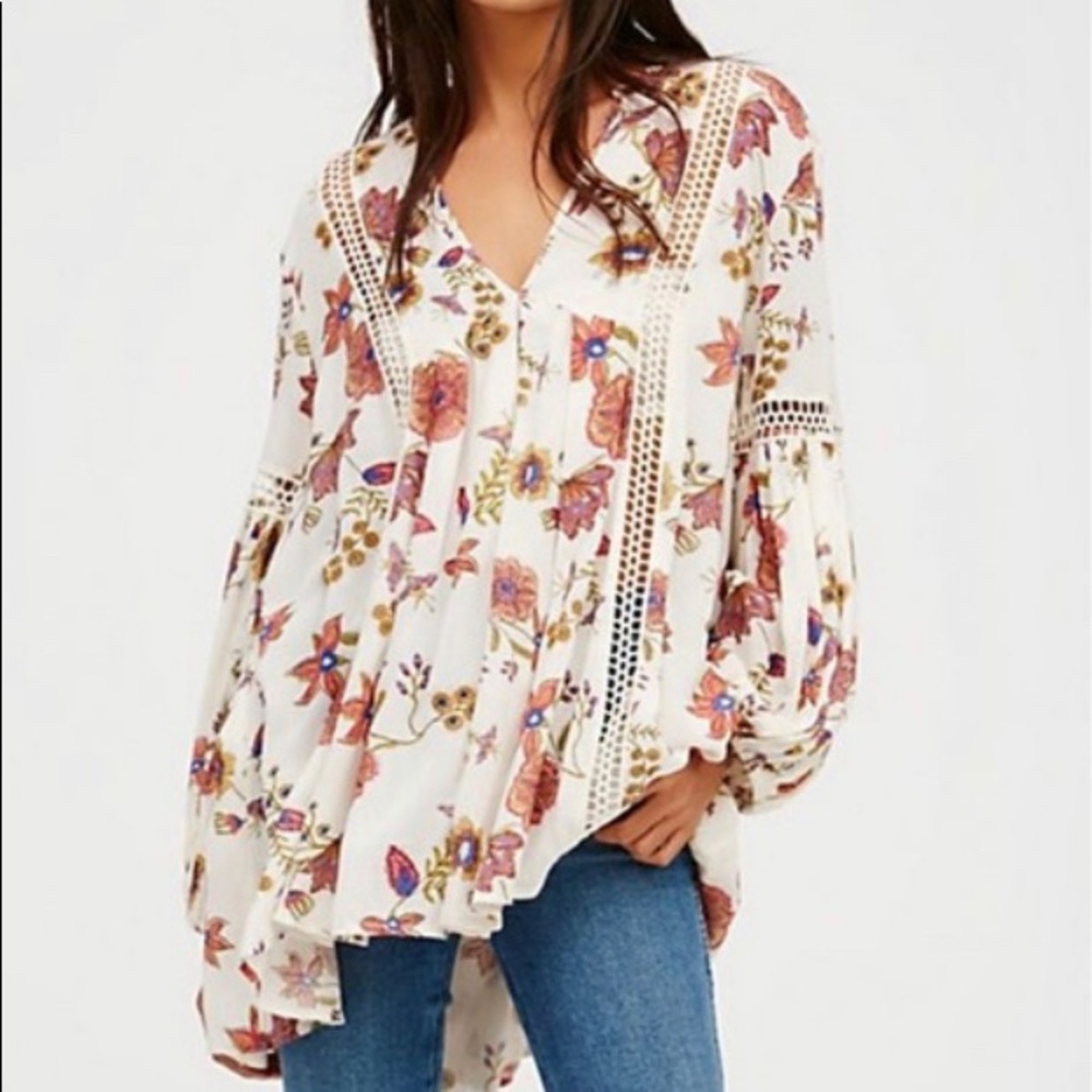 Free People Just the Two Of Us Floral Tunic